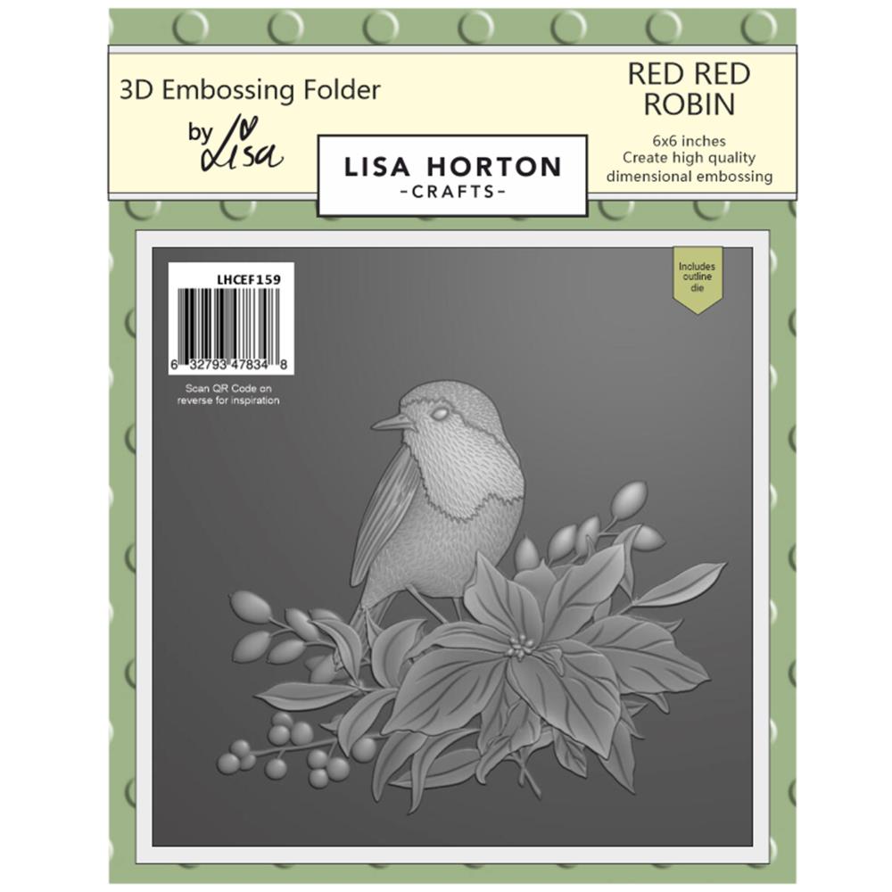 Lisa Horton Crafts,  Red Robin, 3D Embossing Folder and Die