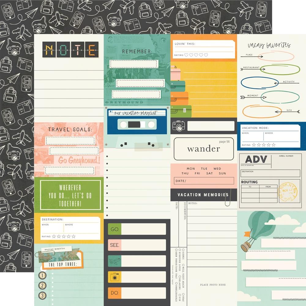 Simple Stories, Happy Travels, 3x4 Element Cards