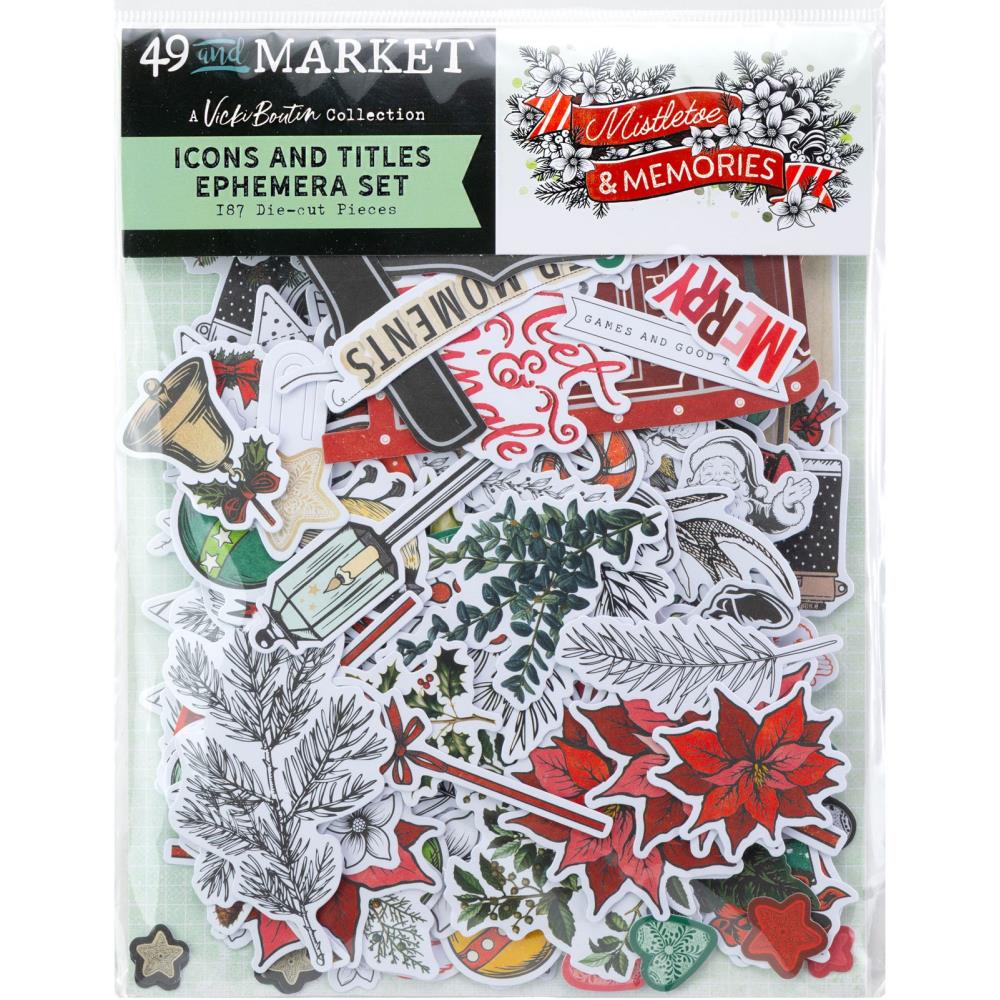 49th and Market, Mistletoe & Memories, Icons and Titles Ephemera Set