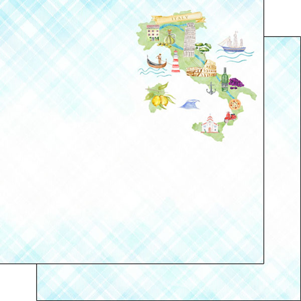 Scrapbook Customs, Italy Map