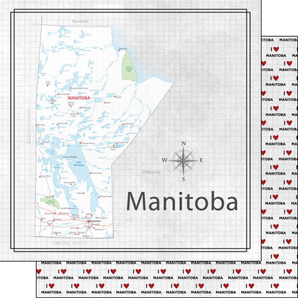Scrapbook Customs, Canada, Manitoba Adventure Map