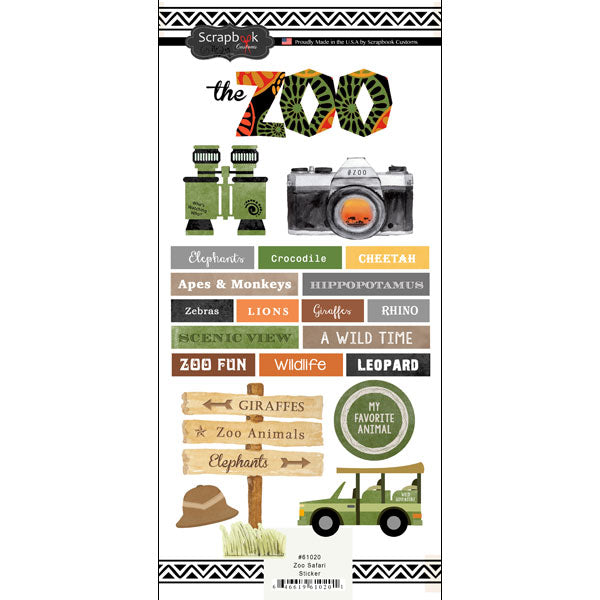 Scrapbook Customs, Zoo Safari Sticker
