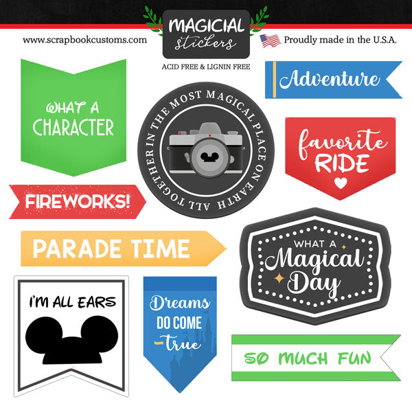 Scrapbook Customs, Magical Word Sticker