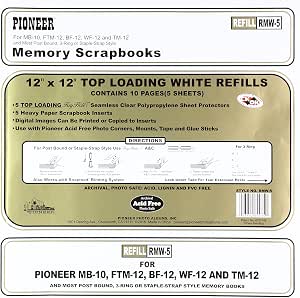Pioneer, Post Bound Album Refills, 12x12 Album Refills