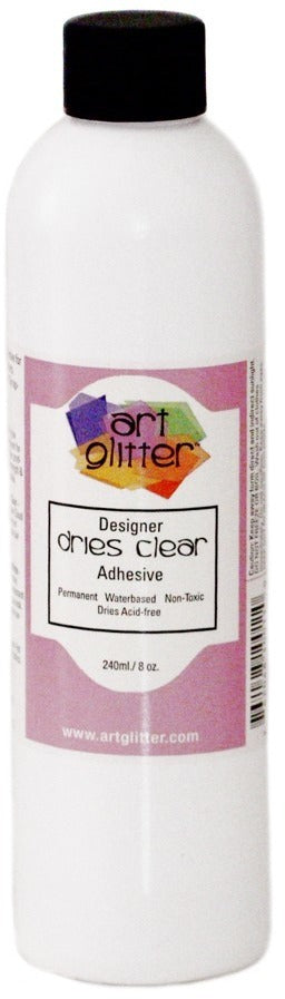 Art Glitter, Designer Dries Clear Adhesive 8 oz