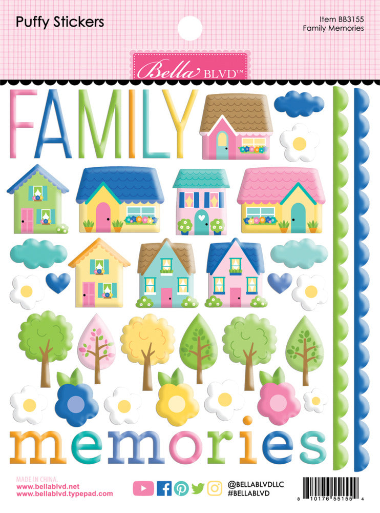 Bella Blvd, Puffy Stickers, Family Memories