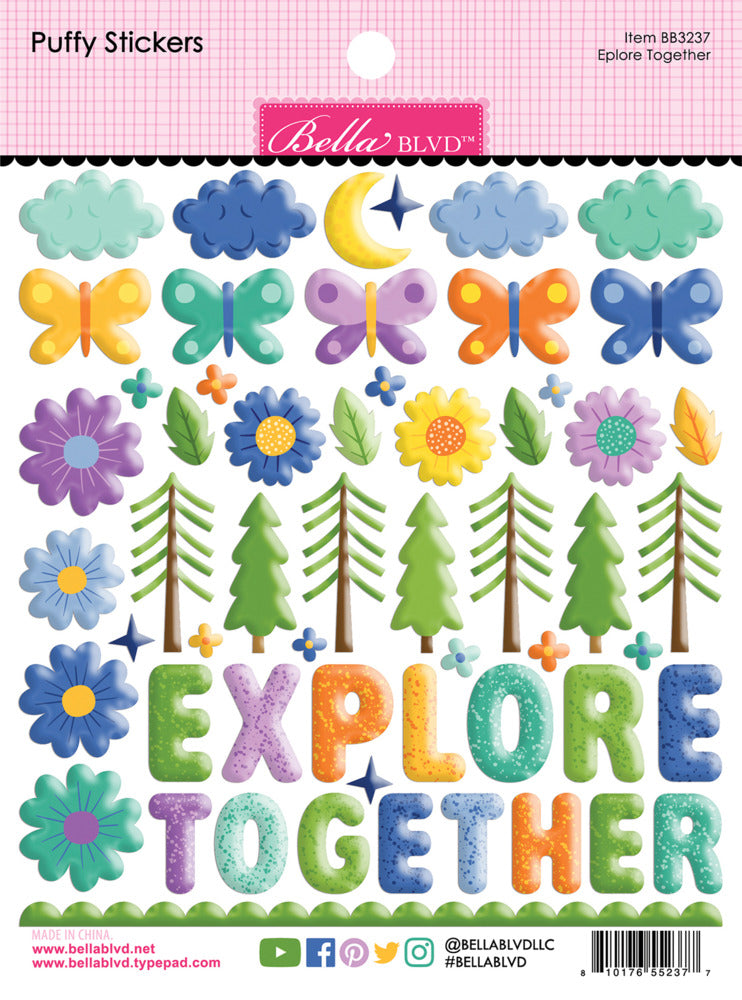 Bella Blvd, Puffy Stickers, Explore Together