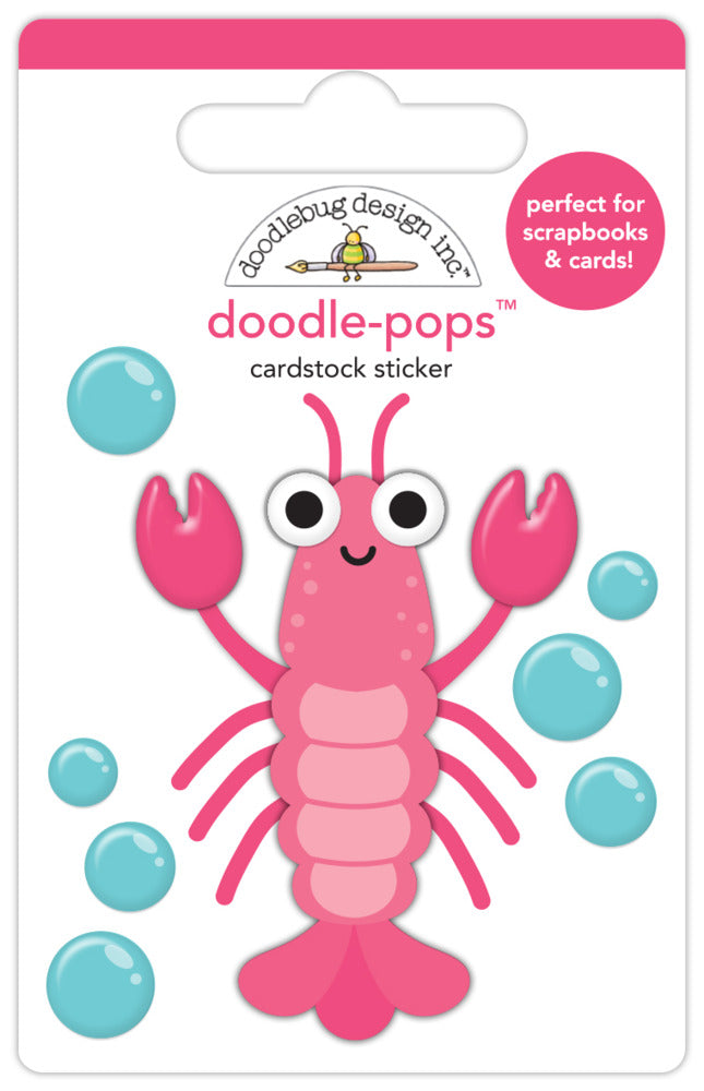 Doodlebug, Doodle-Pops 3D Cardstock Sticker, Louie Lobster