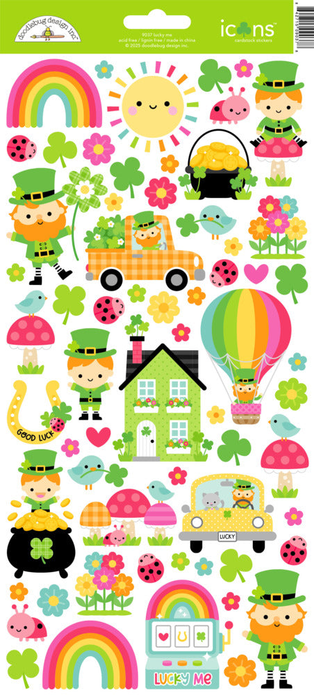 Doodlebug, Lucky Me, Icon stickers