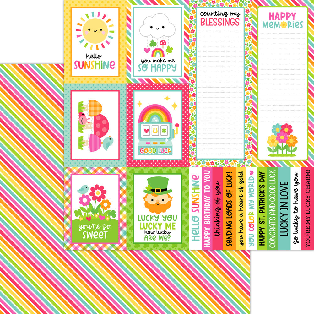 Doodlebug, 12x12 Patterned Paper, Color Me Happy