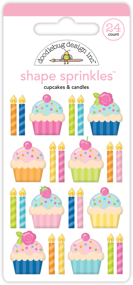 Doodlebug, Shape Sprinkles, Cupcakes & Candles