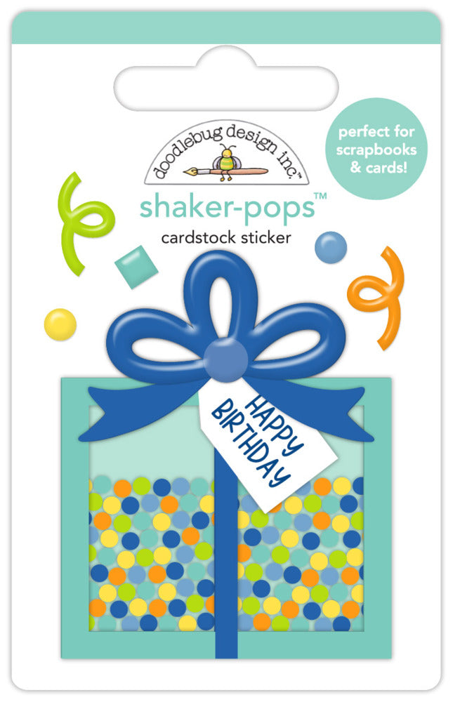 Doodlebug, Shaker pops Cardstock Sticker, Happy Birthday Pre-order