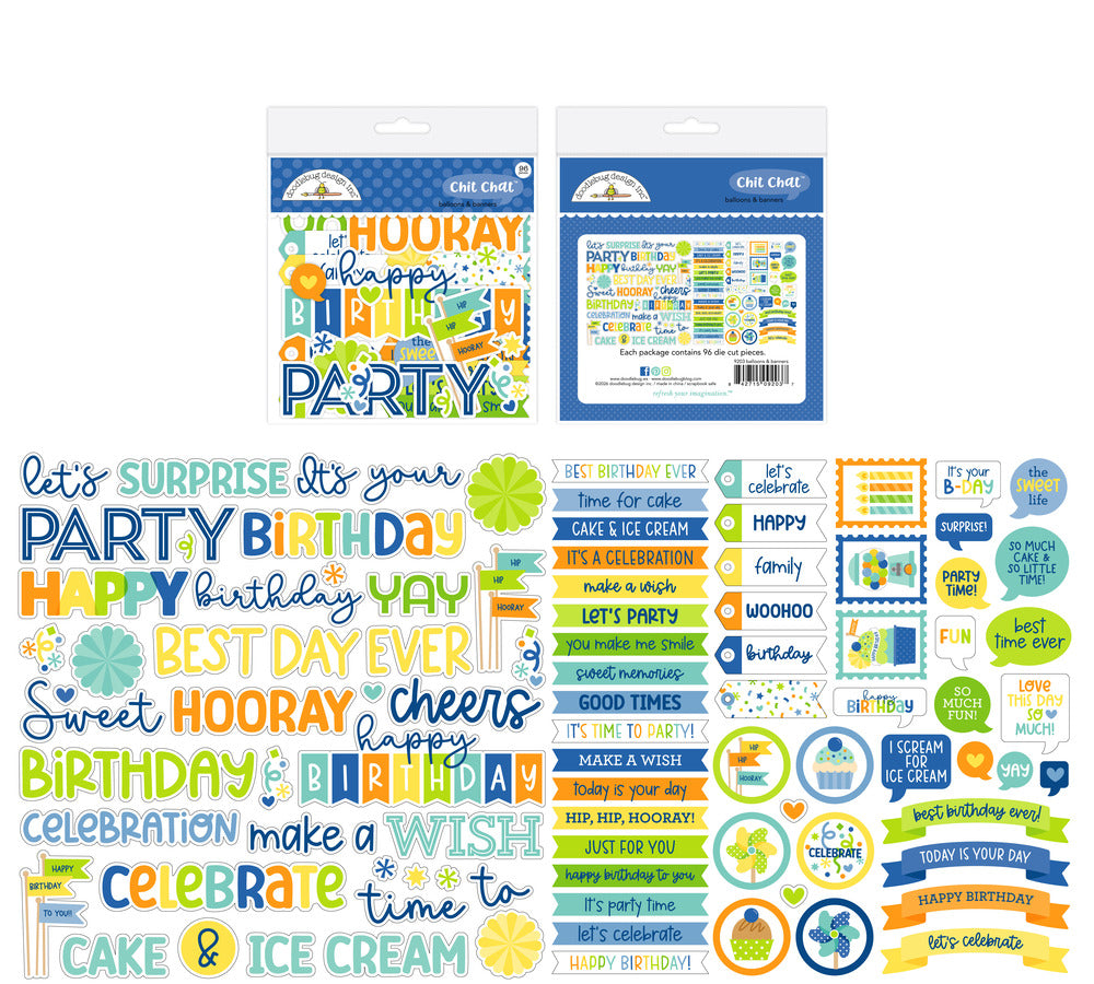 Doodlebug, Chit Chat, Balloons & Banners