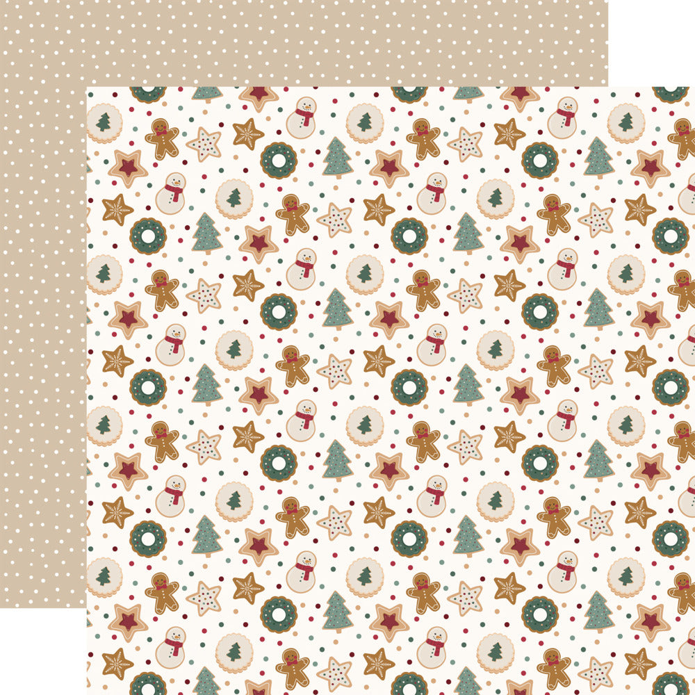 Echo Park, 12X12 Patterned Paper, Baking Christmas Cheer - Christmas Cookies