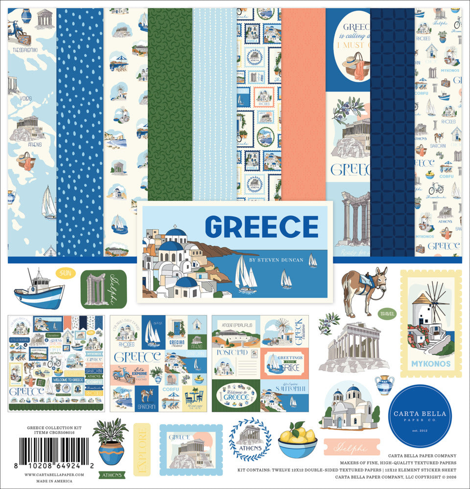 Echo Park, Carta Bella, 12X12 Collection Kit, Greece