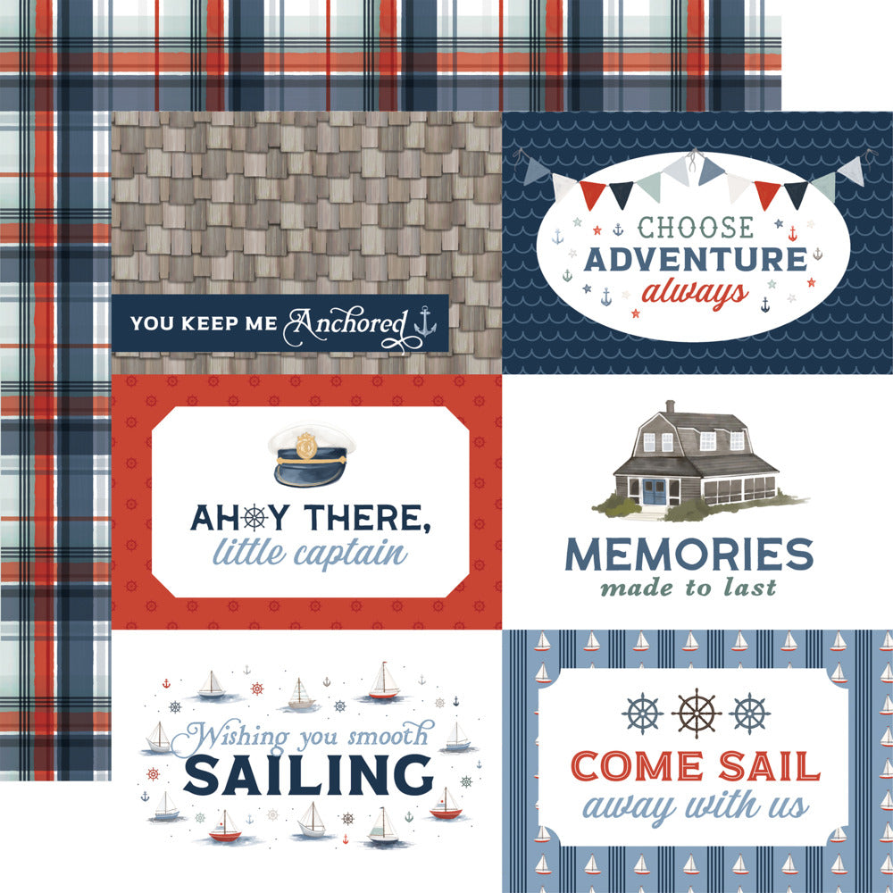 Echo Park, Seashore, 6x4 Journaling Cards