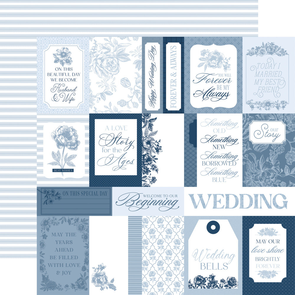 Echo Park, 12X12 Patterned Paper, Save the Date - Multi Journaling Cards