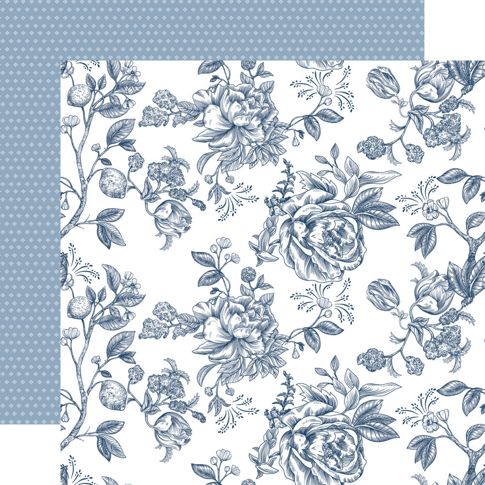Echo Park, 12X12 Patterned Paper, Save the Date - Our Story Blooms