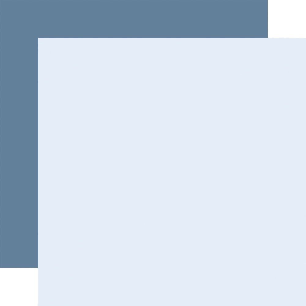 Echo Park, 12X12 Coordinating Solid, Save the Date - Lt. Blue/Dk. Blue
