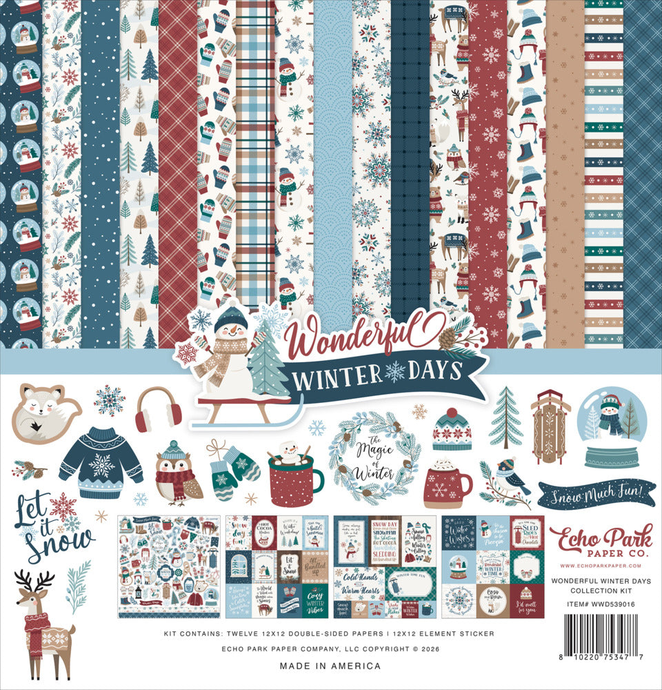 Echo Park, 12X12 Collection Kit, Wonderful Winter Days