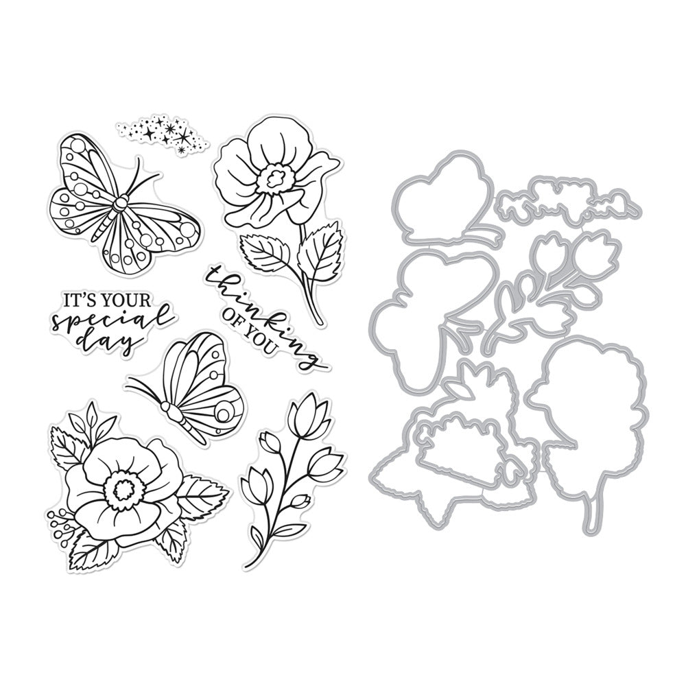 Hero Arts, Special Day Butterfly Bundle Stamp & Die Bundle
