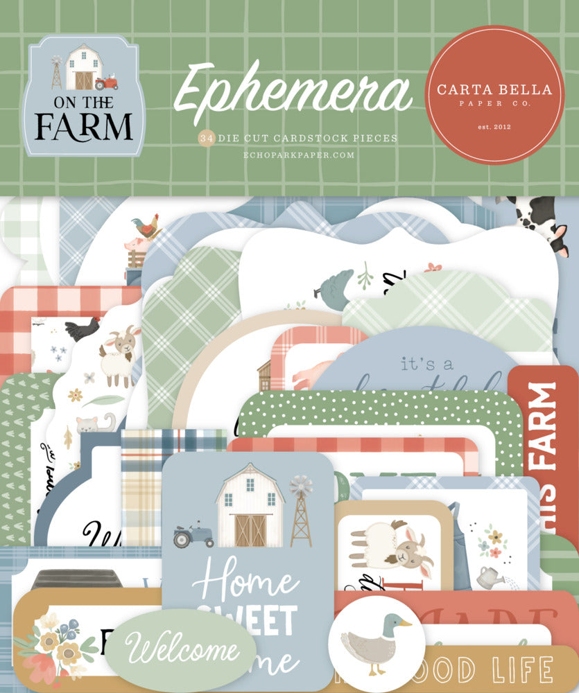 Carta Bella, On the Farm Ephemera