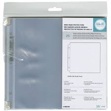 American Crafts, WE R Memory Makers, 12x12 Ring Page Protectors Package