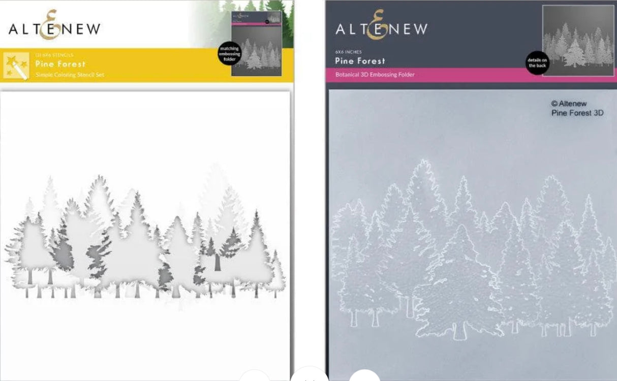 Altenew, Pine Forest Stencil & Die Set