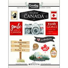 Scrapbook Customs, Canada Watercoloring Stickers