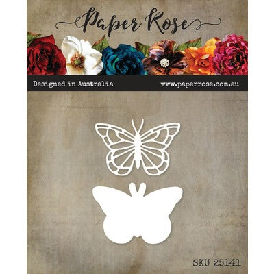 Paper Rose; Dainty Butterfly Small Metal Die