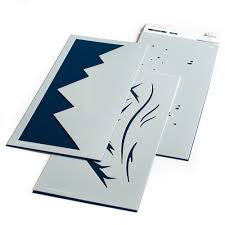 Pinkfresh Mountainscape stencil