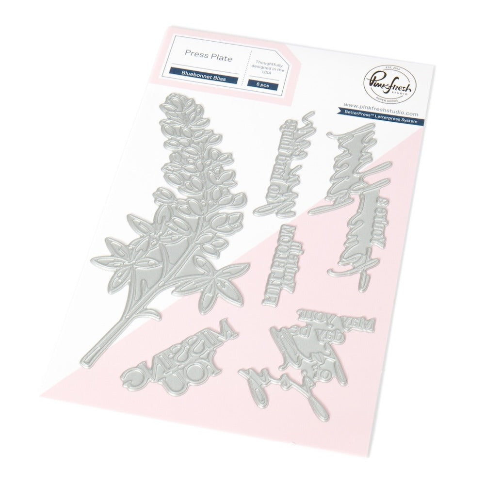 Pink Fresh Studio, Press Plate , Bluebonnet Bliss