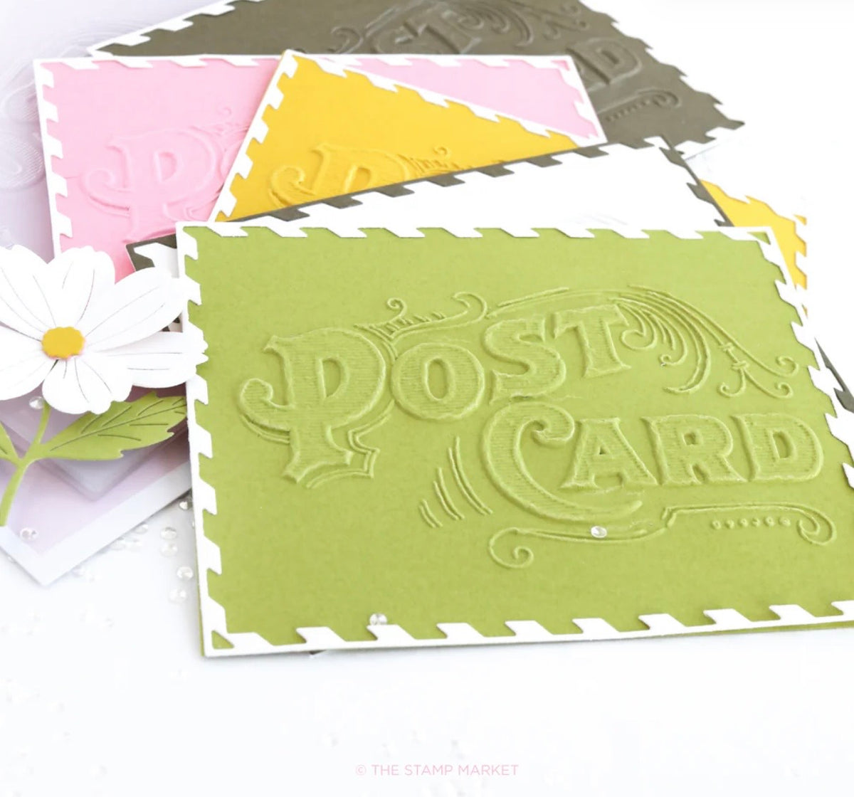 The Stamp Market, Vintage Postcard Embossing Folder