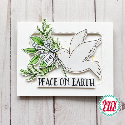 Avery Elle, Peace on Earth Stamp & Die set