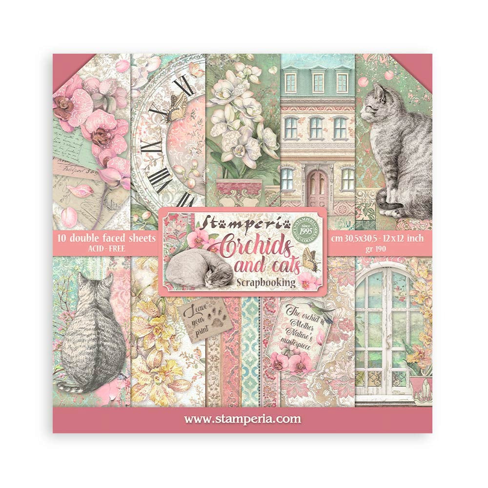 Stamperia, Orchids & Cats Paper Pack