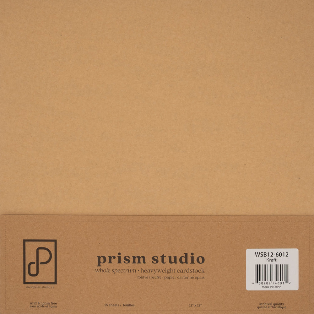 Prism Studio, Whole Spectrum Cardstock, 12x12 Pack: Kraft