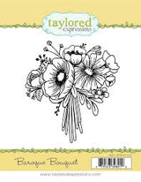 Taylored Expressions, Baroque bouquet stamp, Die and Mask