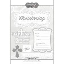 Scrapbook Customs, Christening Lace Sticker