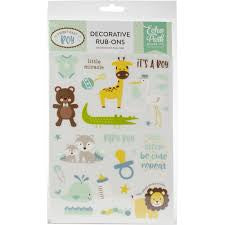 Echo Park, Sweet Baby Boy, Decorative Rub-Ons