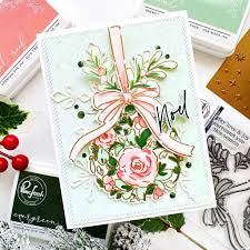 Pink fresh Studio, Floral Bauble Stamp