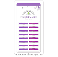 Doodlebug, Mini Clothespins,Lilac