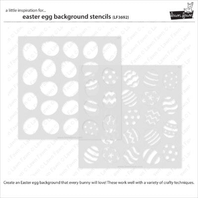Lawn Fawn, Easter Egg Background Stencil Set
