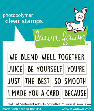 Lawn Fawn, Treat Cart Sentiment Add on Smoothies 'n Juice stamp
