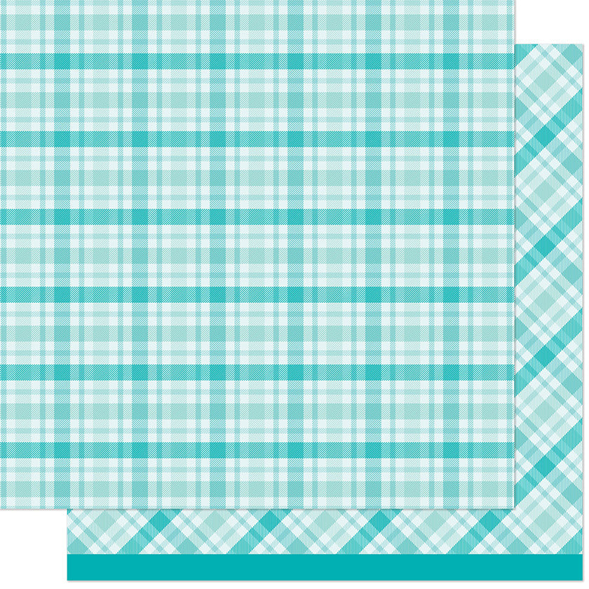 Lawn Fawn, 12X12 Patterned Paper, Favortie Flannel Fall - Peppermint Tea
