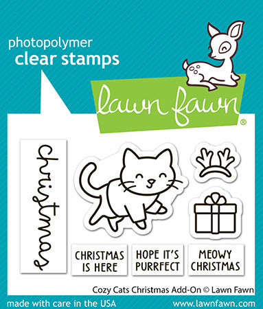 Lawn Fawn, Clear Stamp, Cozy Cats Christmas Add-On