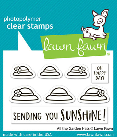 Lawn Fawn, All The Garden Hats Stamp & Die Cut Set