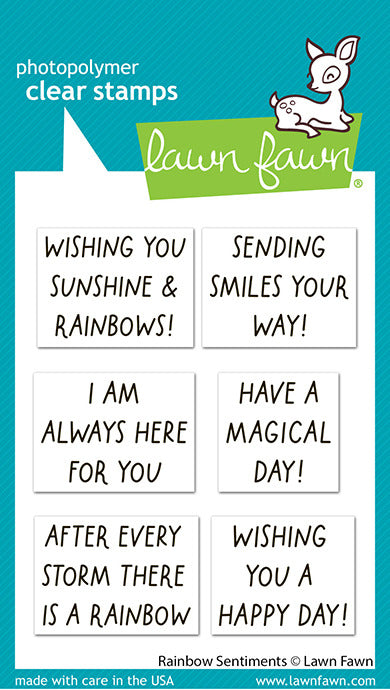 Lawn Fawn, Clear Stamp, Rainbow Sentiments
