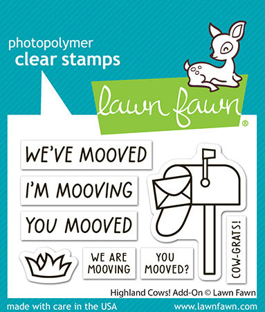 Lawn Fawn,Clear Stamp, Highland Cows! Add-On