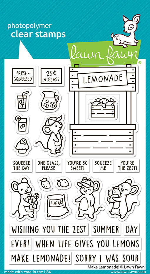 Lawn Fawn, Clear Stamp, Make Lemonade!