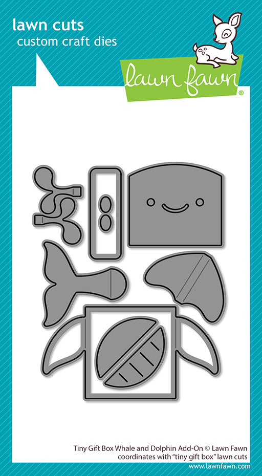 Lawn Fawn, Tiny Gift Box Whale and Dolphin Add-On